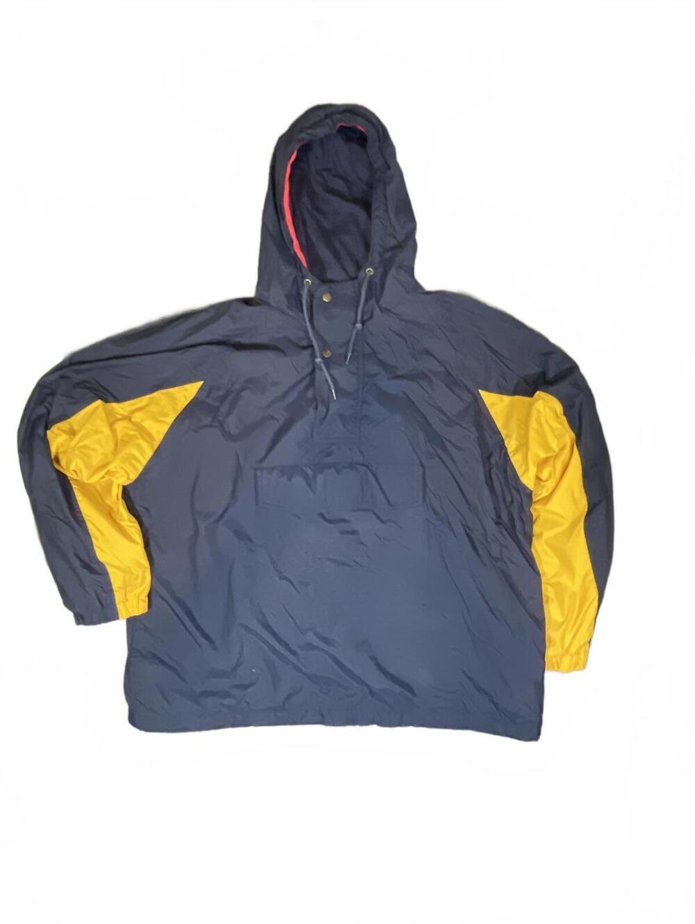 GAP Anorak Men's Lined 1/4 Zip Pullover Hooded Windbreaker w Front Pocket - XL